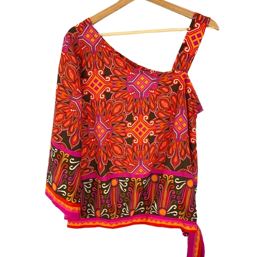 Chico’s Zanzibar Chic One Shoulder Top Size 0